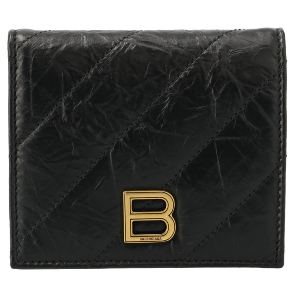 Balenciaga CRUSH Card Wallet Flap Bifold Wallet
